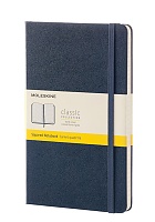 Notatnik Moleskine L duży (13x21cm) w Kratkę Szafirowy/ Granatowy Miękka oprawa (Moleskine Sqaured Notebook Large Soft Sapphire Blue) - 8058341715598