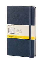 Notatnik Moleskine L duży (13x21cm) w Kratkę Szafirowy/ Granatowy Twarda oprawa (Moleskine Sqaured Notebook Large Hard Sapphire Blue) - 8051272893762