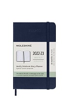 Kalendarz Moleskine 2022-2023 18-miesięczny rozmiar P (kieszonkowy 9x14 cm) Tygodniowy Niebieski/ Szafirowy Twarda oprawa (Moleskine Weekly Notebook Planner 2022/23 Pocket Sapphire Blue Hard Cover) - 8056598851151