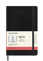 Kalendarz Moleskine 2022-2023 18-miesięczny rozmiar L (duży 13x21 cm) Dzienny Czarny Miękka oprawa (Moleskine Daily Notebook Diary/Planner 2022/23 Large Black Soft Cover) - 8056598851052