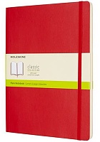 Notatnik Moleskine XL ekstra duży (19x25 cm) Czysty Czerwony / Szkarłatny Miękka oprawa (Moleskine Plain Notebook Extra Large Soft Scarlet Red) - 8055002854696