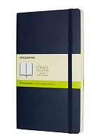 Notatnik Moleskine L duży (13x21cm) Czysty Szafirowy / Granatowy Miękka oprawa (Moleskine Plain Notebook Large Soft Sapphire Blue) - 8055002854757