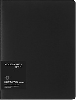 Moleskine Smart Zestaw 2 zeszytów Cashier XL bardzo duże (19x25cm) Czyste Miękka oprawa Czarne (Moleskine Smart Cashier Extra Large Set of 2 Plain Journals Black) - 8056420858525