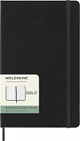 Kalendarz Moleskine 2026-2027 18-miesięczny rozmiar L (duży 13x21 cm) Tygodniowy Czarny Twarda oprawa (Moleskine Weekly Notebook Planner 2026/27 Large Hard Black Cover) - 8056999279790