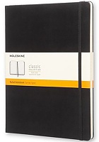 Notatnik Moleskine XL ekstra duży (19x25 cm) w Linie Czarny Twarda oprawa (Moleskine Plain Notebook Extra Large Hard Black) - 9788867323067