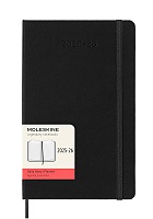 Kalendarz Moleskine 2025-2026 18-miesięczny rozmiar L (duży 13x21 cm) Dzienny Czarny Twarda oprawa (Moleskine Daily Notebook Diary/Planner 2025/26 Large Black Hard Cover) - 8056999275365