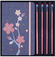 MOLESKINE SAKURA L (13X21 CM)GŁADKI + LINIA + 4x OŁÓWKI BLACKWING - 8056999276249