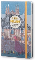 Notatnik Moleskine Jestem Mediolan L duży (13x21 cm) w Linie Twarda Biała Płócienna okładka (Moleskine Limited Edition I Am Milan Large Ruled White Hard Cover) - 8055002852845