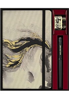 Moleskine Rok Konia Zestaw Kreatywny Notes w Linie, Notatnik Japoński, Długopis Kaweco i 2 Taśmy Washi w Prezentowym Pudełku (Moleskine Limited Edition Year of Horse Creative Set BOX) - 8056999278540