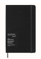 Kalendarz Inteligentny 2025 12M Moleskine Smart do Pióra Smart Pen rozmiar L (duży 13x21 cm) Tygodniowy Czarny Twarda oprawa (Moleskine Smart Planner 2025 Weekly 12-Month Large Black Hard Cover) - 8056999271275