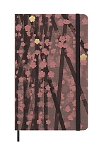 Notatnik Moleskine Sakura L duży (13x21 cm) Czysty Brązowy z grafiką Kosuke Tsumury (Moleskine Sakura Limited Edition Notebook Plain Large Kosuke Tsumura Hard Cover) - 8056598856149