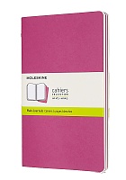 Zestaw 3 zeszytów Moleskine Cahier L duże (13x21 cm) Czyste Różowe Kinetic Miękka oprawa (Moleskine Cahiers Large Set of 3 Plain Journals Kinetic Pink Soft Cover) - 8058647629681