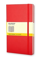 Notatnik Moleskine L duży (13x21cm) w Kratkę Czerwony Miękka oprawa (Moleskine Sqaured Notebook Large Soft Scarlet Red) - 8055002854641