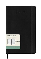 Kalendarz Moleskine 2024-2025 18-miesięczny rozmiar L (duży 13x21 cm) Tygodniowy Czarny Miękka oprawa (Moleskine Weekly Notebook Diary/Planner 2024/25 Large Soft Black Cover) - 8056999270599