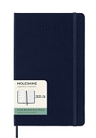 Kalendarz Moleskine 2025-2026 18-miesięczny rozmiar L (duży 13x21 cm) Tygodniowy Niebieski Ciemny/ Szafirowy Twarda oprawa (Moleskine Weekly Notebook Planner 2025/26 Large Hard Sapphire Blue Cover) - 8056999275389