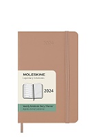 Kalendarz Moleskine 2024 12M rozmiar P (kieszonkowy 9x14 cm) Tygodniowy Brązowy Piaskowy Twarda oprawa (Moleskine Weekly Notebook Diary/Planner 2024 Pocket Sandy Brown Hard Cover) - 8056598857184