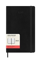 Kalendarz Moleskine 2025 12M rozmiar L (duży 13x21 cm) Dzienny Czarny Miękka oprawa (Moleskine Daily Notebook Diary/Planner 2025 Large Black Soft Cover) - 8056999270162