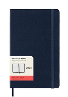 Kalendarz Moleskine 2025 12M rozmiar L (duży 13x21 cm) Dzienny Niebieski/Szafirowy Twarda oprawa (Moleskine Daily Notebook Diary/Planner 2025 Large Sapphire Blue Hard Cover) - 8056999270124