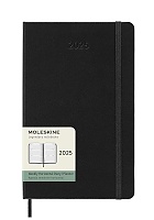 Kalendarz Moleskine 2025 12M rozmiar L (duży 13x21 cm) Horyzontalny Tygodniowy Czarny Twarda oprawa (Moleskine Weekly Horizontal Notebook Diary/Planner 2025 Large Black Hard Cover) - 8056999270445