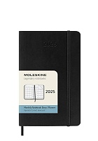 Kalendarz Moleskine 2025 12M rozmiar P (kieszonkowy 9x14 cm) Miesięczny Czarny Miękka oprawa (Moleskine Monthly Diary/Planner 2025 Pocket Black Soft Cover) - 8056999270506