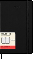 Kalendarz Moleskine 2026 12M rozmiar L (duży 13x21 cm) Dzienny Czarny Twarda oprawa (Moleskine Daily Notebook Diary/Planner 2026 Large Black Hard Cover) - 8056999274542