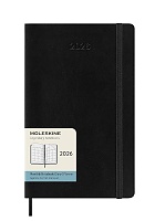 Kalendarz Moleskine 2026 12M rozmiar L (duży 13x21 cm) Miesięczny Czarny Miękka oprawa (Moleskine Monthly Diary/Planner 2026 Large Black Soft Cover) - 8056999275327