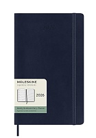 Kalendarz Moleskine 2026 12M rozmiar L (duży 13x21 cm) Tygodniowy Niebieski/ Szafirowy Miękka oprawa (Moleskine Weekly Notebook Diary/Planner 2026 Large Sapphire Blue Soft Cover) - 8056999274702