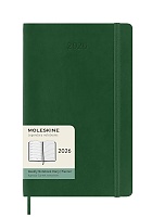 Kalendarz Moleskine 2026 12M rozmiar L (duży 13x21 cm) Tygodniowy Zielony Mirt Miękka oprawa (Moleskine Weekly Notebook Diary/Planner 2026 Large Myrtle Green Soft Cover) - 8056999275532