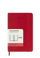 Kalendarz Moleskine 2026 12M rozmiar P (kieszonkowy 9x14 cm) Dzienny Czerwony/Szkarłatny Miękka oprawa (Moleskine Daily Notebook Diary/Planner 2026 Pocket Scarlet Red Soft Cover) - 8056999274641