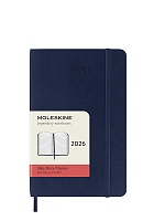 Kalendarz Moleskine 2026 12M rozmiar P (kieszonkowy 9x14 cm) Dzienny Niebieski/Szafirowy Miękka oprawa (Moleskine Daily Notebook Diary/Planner 2026 Pocket Sapphire Blue Soft Cover) - 8056999274627