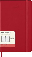 Kalendarz Moleskine 2027 12M rozmiar L (duży 13x21 cm) Dzienny Czerwony/Szkarłatny Twarda oprawa (Moleskine Daily Notebook Diary/Planner 2027 Large Scarled Red Hard Cover) - 8056999279370