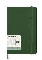 Kalendarz Moleskine 2027 12M rozmiar L (duży 13x21 cm) Tygodniowy Zielony Mirt Twarda oprawa (Moleskine Weekly Notebook Diary/Planner 2027 Large Myrtle Green Hard Cover) - 8056999279943