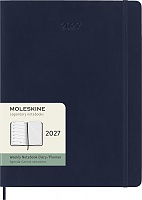 Kalendarz Moleskine 2027 12M rozmiar XL (bardzo duży 19x25 cm) Tygodniowy Niebieski Szafirowy Miękka oprawa (Moleskine Weekly Notebook Diary/Planner 2027 Extra Large Sapphire Blue Soft Cover) - 8056999279646