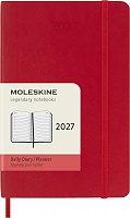 Kalendarz Moleskine 2027 12M rozmiar P (kieszonkowy 9x14 cm) Dzienny Czerwony/Szkarłatny Miękka oprawa (Moleskine Daily Notebook Diary/Planner 2027 Pocket Scarlet Red Soft Cover) - 8056999279462