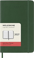 Kalendarz Moleskine 2027 12M rozmiar P (kieszonkowy 9x14 cm) Dzienny Zielony Mirt Miękka oprawa (Moleskine Daily Notebook Diary/Planner 2027 Pocket Myrtle Green Soft Cover) - 8056999278687