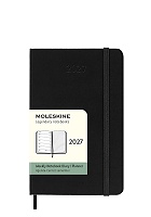 Kalendarz Moleskine 2027 12M rozmiar P (kieszonkowy 9x14 cm) Tygodniowy Czarny Twarda oprawa (Moleskine Weekly Notebook Diary/Planner 2027 Pocket Black Hard Cover) - 8056999279578