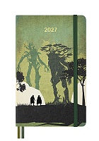 Kalendarz Moleskine 2027 12M Władca Pierścieni Merry Pippin i Entowie rozmiar L (duży 13x21 cm) Dzienny Zielony Twarda oprawa (Moleskine Limited Edition Lord of the Rings Merry & Pippin Daily Notebook/Planner 2027 Large Hard Cover) - 8056999279127