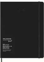 Kalendarz Inteligentny 2025 12M Moleskine Smart do Pióra Smart Pen rozmiar XL (bardzo duży 19x25 cm) Wertykalny Tygodniowy Czarny Twarda oprawa (Moleskine Smart Planner 2025 Vertical Weekly 12-Month Large Black Hard Cover) - 8056999271282