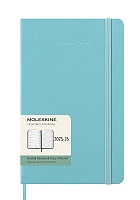 Kalendarz Moleskine 2025-2026 18-miesięczny rozmiar L (duży 13x21 cm) Tygodniowy Niebieski Akwamaryna Twarda oprawa (Moleskine Weekly Notebook Diary/Planner 2025/2026 Large Hard Aquamarine Cover) - 8056999276393