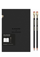 Moleskine x Blackwing Zestaw do rysowania 2 Ołówki Twarde i 2 Zeszyty L duże (13x21 cm) w Linie Czarne (Moleskine x Blackwing Creative Set of 2 Cahier Ruled Journals and 2 Hard Pencils) - 8056999277970