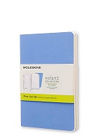 Zestaw 2 zeszytów Moleskine Volant P kieszonkowy (9x14 cm) Czyste Niebieskie Pudrowy i Królewski Miękka oprawa (Moleskine Volant Set of 2 Pocket Plain Journals Powder Blue / Royal Blue Soft Cover) - 8051272890440