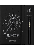 Zestaw Notatnik Moleskine Harry Potter Lumos (duży 13x21) w Linie Czarny Twarda oprawa i Długopis Moleskine x Kaweco Czarny (Moleskine BOX Harry Potter Lumos Notebook with Moleskine x Kaweco Roller Ballpen) - 8056999272197