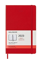 Kalendarz Moleskine 2023 12M rozmiar L (duży 13x21 cm) Dzienny Czerwony/Szkarłatny Twarda oprawa (Moleskine Daily Notebook Diary/Planner 2023 Large Scarled Red Hard Cover) - 8056420859645