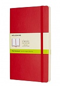 Notatnik Moleskine L duży (13x21cm) Czysty Czerwony Miękka oprawa (Moleskine Plain Notebook Large Soft Scarlet Red) - 8055002854658