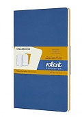 Zestaw 2 zeszytów Moleskine Volant L duże (13x21 cm) w Linie Niebieski i Bursztynowy Żółty (Moleskine Volant Set of 2 Large Ruled Journals Blue/Amber Yellow) - 8058647620596