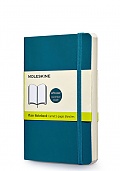 Notatnik Moleskine P kieszonkowy (9x14 cm) Czysty Turkusowy Twarda oprawa (Moleskine Plain Notebook Pocket Hard Reef Blue) - 8058341715284