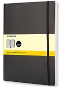 Notatnik Moleskine XL ekstra duży (19x25 cm) w Kratkę Czarny Miękka oprawa (Moleskine Squared Notebook Extra Large Soft Black) - 9788883707247