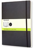 Notatnik Moleskine XL ekstra duży (19x25 cm) Czysty Czarny Miękka oprawa (Moleskine Plain Notebook Extra Large Soft Black) - 9788883707261