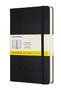 Notatnik Moleskine L duży (13x21cm) Gruby (400 stron) w Kratkę Czarny Twarda oprawa (Moleskine Expanded Ruled Notebook 400 Pages Large Black Hard Cover) - 8058647628011