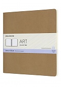 Szkicownik Moleskine Art Sketch Album Kwadratowy (19x19 cm) Brązowy / Kraftowy Miękka oprawa (Moleskine Sketch Album Square Kraft Brown Soft Cover) - 8058647626796
